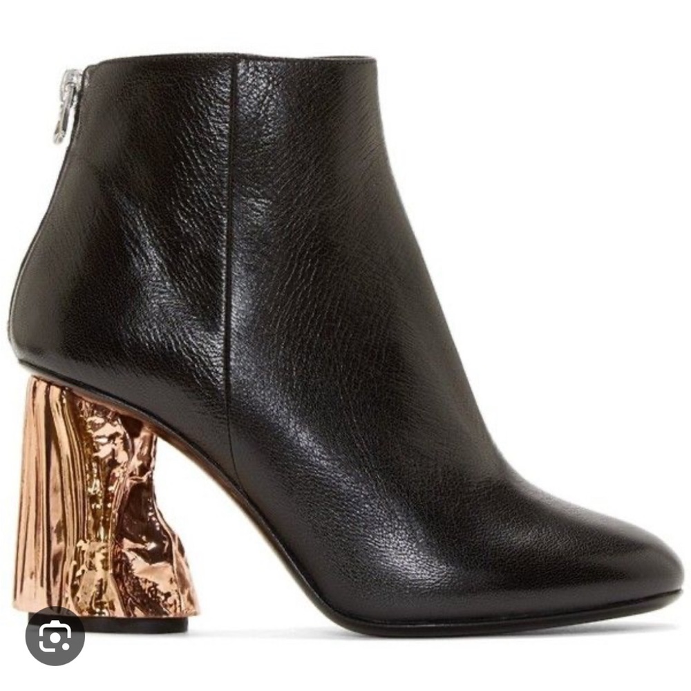 Acne Studios Ora booties metal rose gold heels sz 7 used very good condition